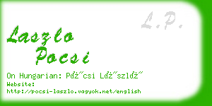 laszlo pocsi business card
